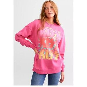 KISS Oversized Sweater Band Pullover Pink Size XS